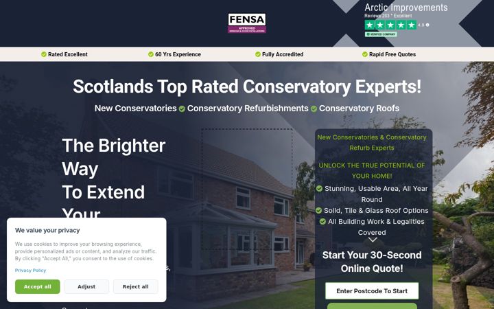 Screenshot ta' conservatoriesscotland.co.uk