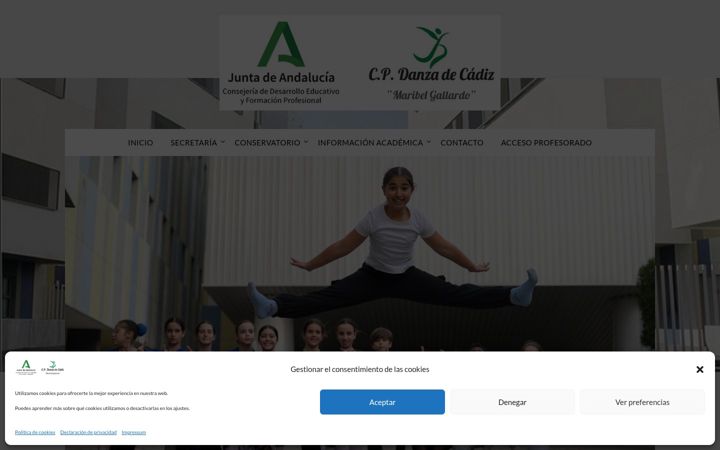 Screenshot of conservatoriodanzacadiz.es