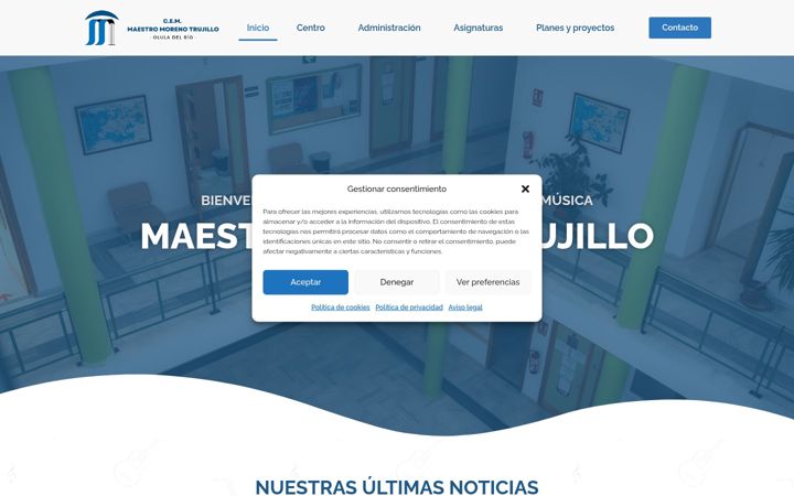 Screenshot of conservatoriomaestromorenotrujillo.com