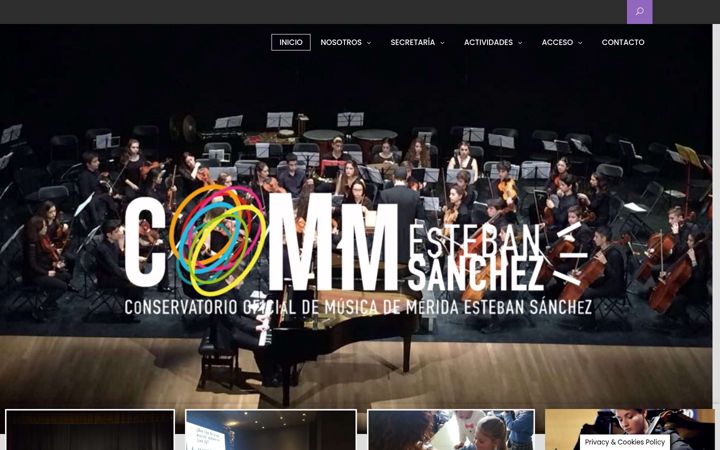 Screenshot of conservatoriomerida.es