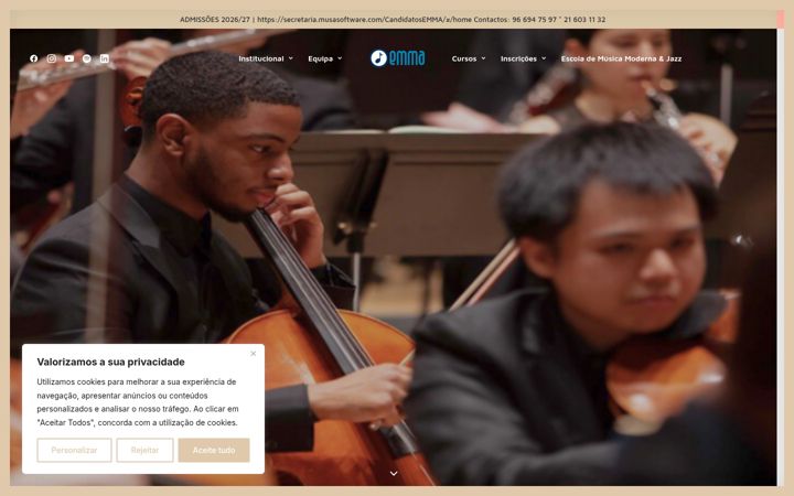 Screenshot of conservatoriomusica.pt