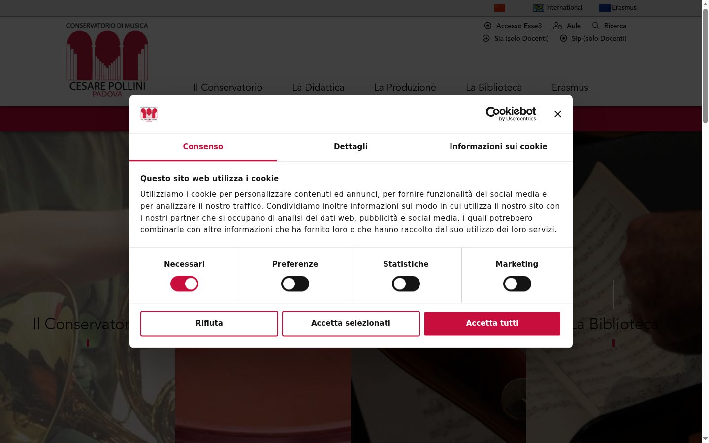 Skjermbilde av samtykkebanneret slik det vises før noen interaksjon