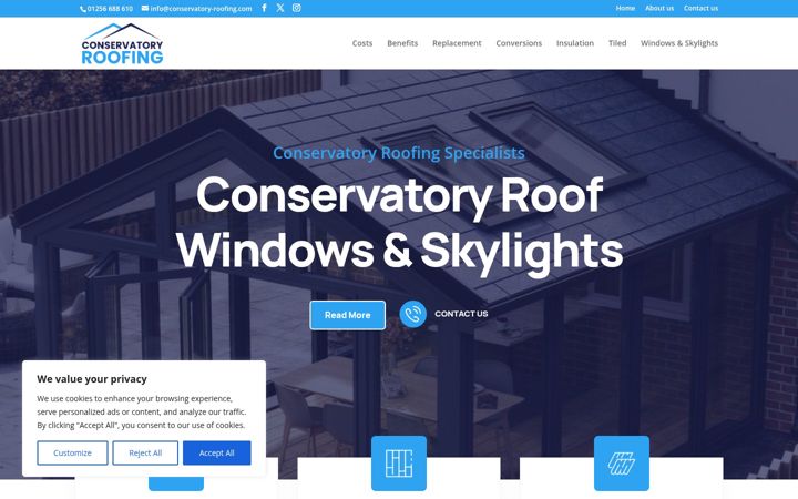 Screenshot of conservatory-roofing.com