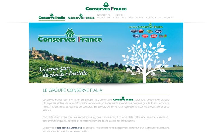 Screenshot of conservesfrance.fr