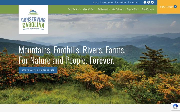 Screenshot of conservingcarolina.org