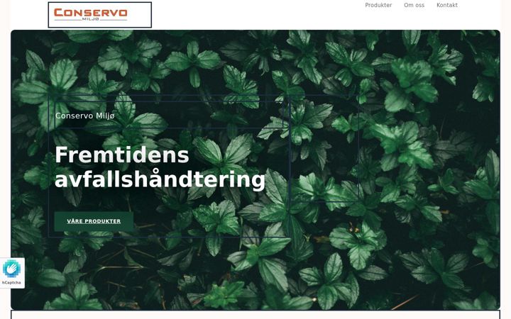 Screenshot of conservomiljo.no