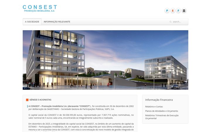 Screenshot of consest.pt