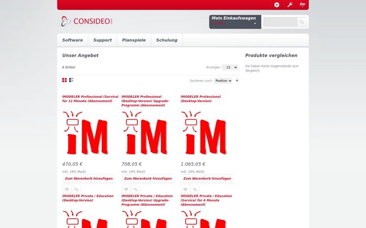 Screenshot of consideo-shop.de