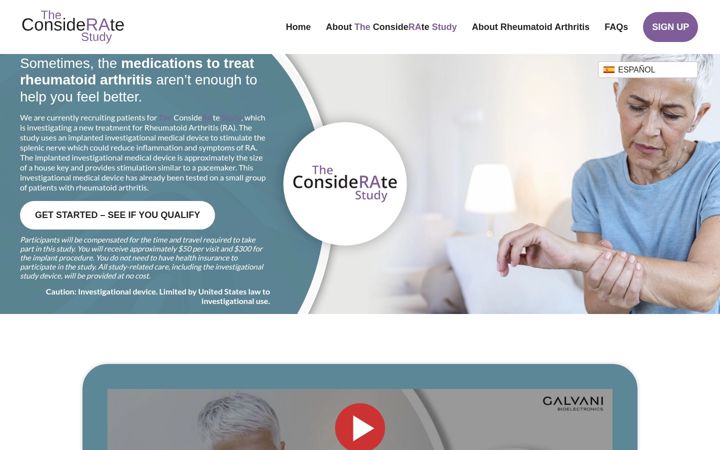 Screenshot of consideraterastudy.com
