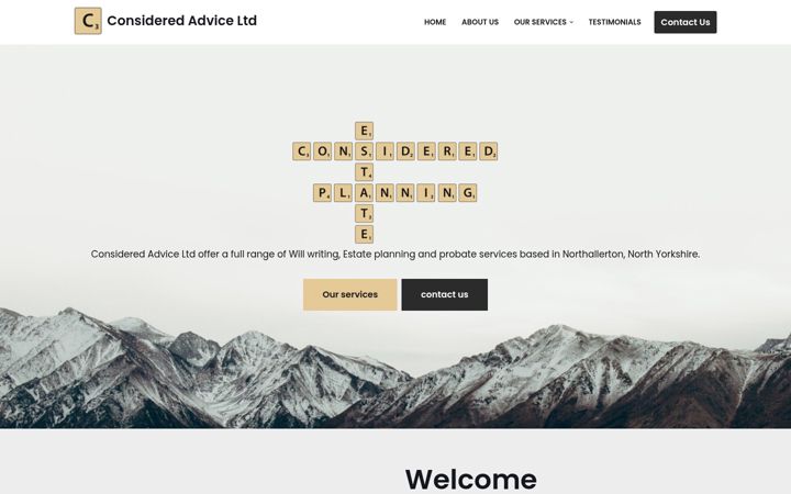 Screenshot of consideredestateplanning.co.uk