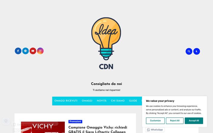 Screenshot of consigliatodanoi.it