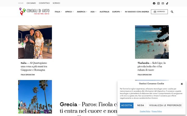 Screenshot of consiglidigusto.it