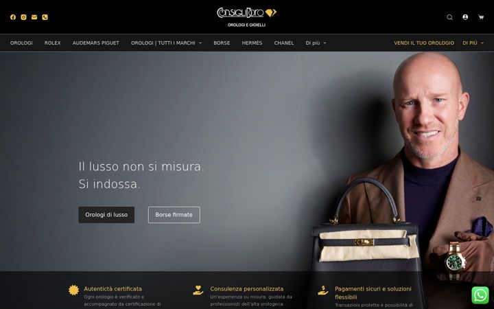 Screenshot of consiglidoro.com