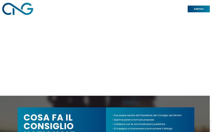 Screenshot of consiglionazionalegiovani.it