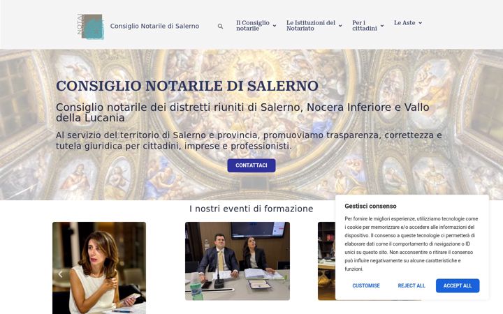 Screenshot of consiglionotarilesalerno.it