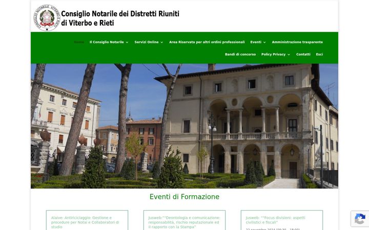 Screenshot of consiglionotarileviterborieti.com