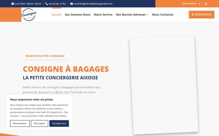 Screenshot of consigne-bagages-aixlesbains.fr