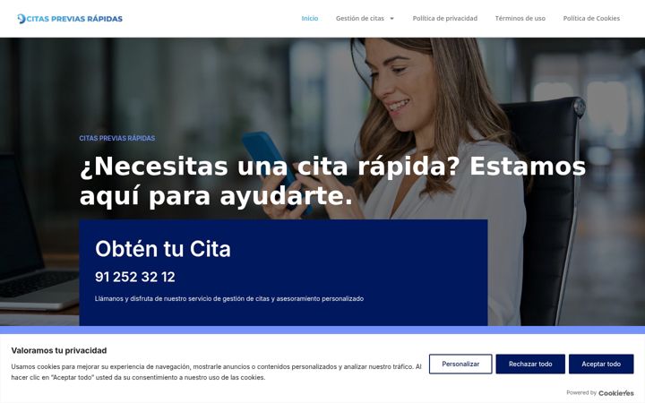 Screenshot of consigue-cita.com