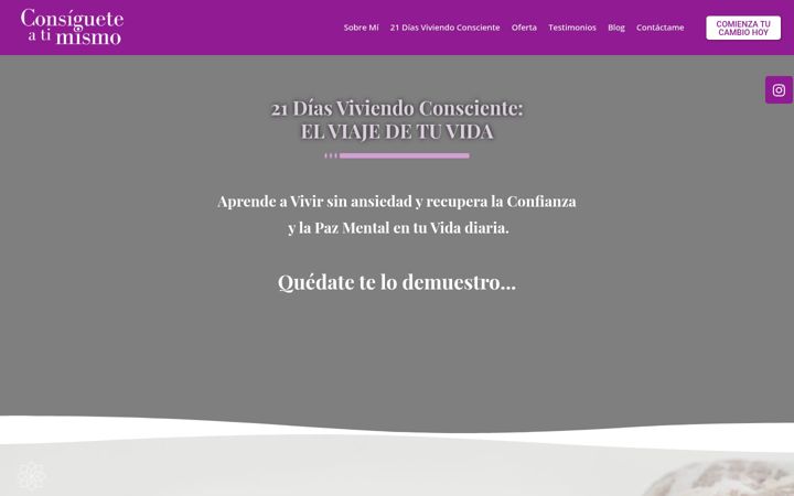 Screenshot of consigueteatimismo.com