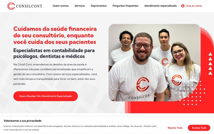 Ekrano kopija consilcont.com.br