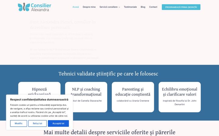 Screenshot van consilieralexandra.ro