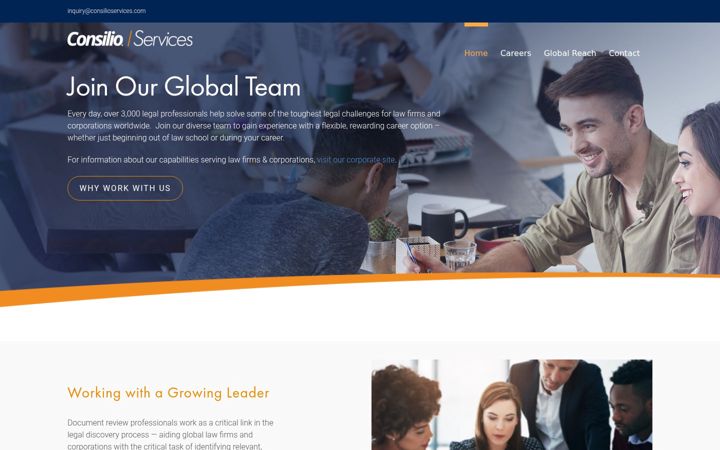Screenshot of consilioservices.com