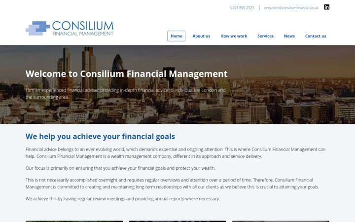 Screenshot of consiliumfinancial.co.uk