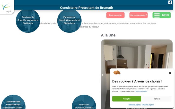Screenshot of consistoire-brumath.fr