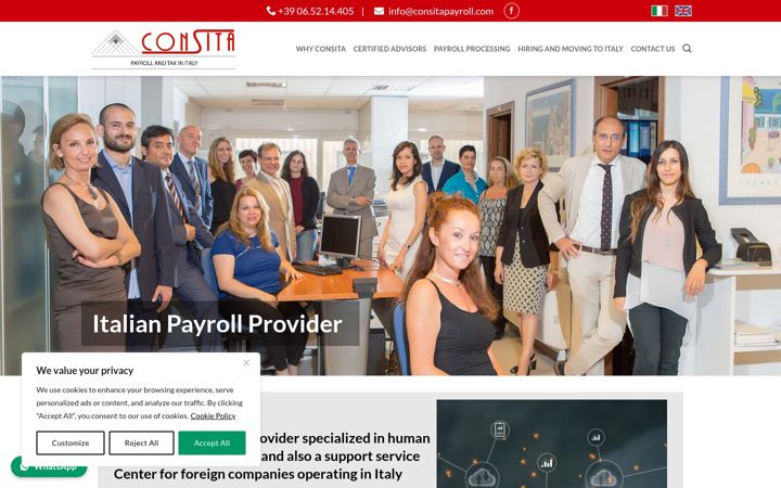 Screenshot of consitapayroll.com