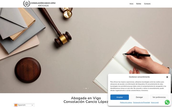 Screenshot of consolacioncancioabogada.com