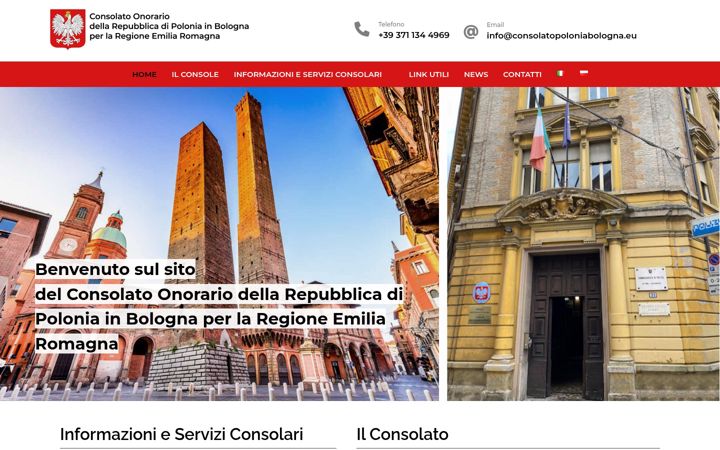 Screenshot of consolatopoloniabologna.eu