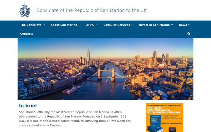 Screenshot of consolatosanmarino.uk