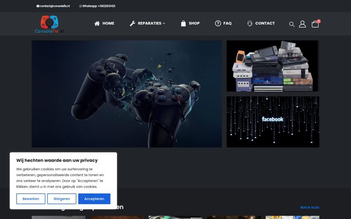 Screenshot of consolefix.nl