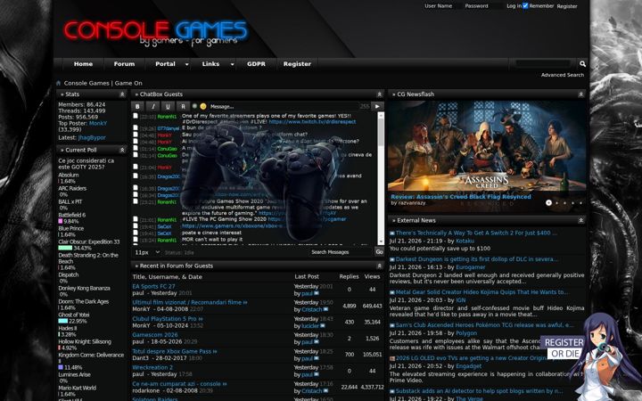 Screenshot of consolegames.ro