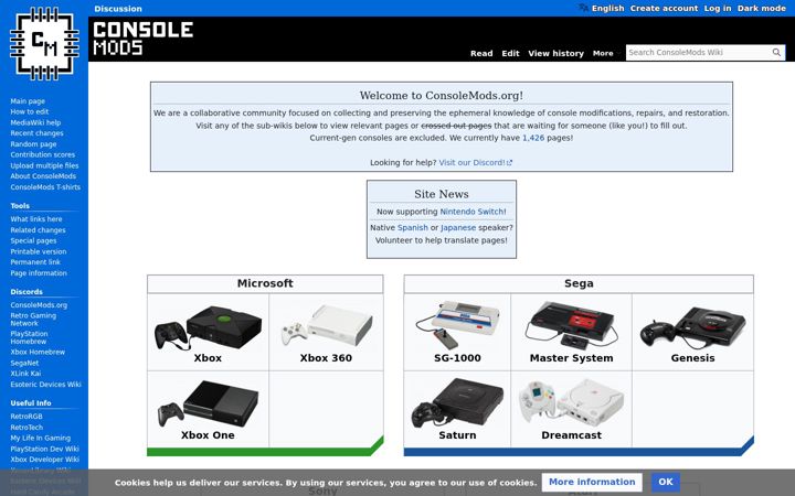 Screenshot of consolemods.org