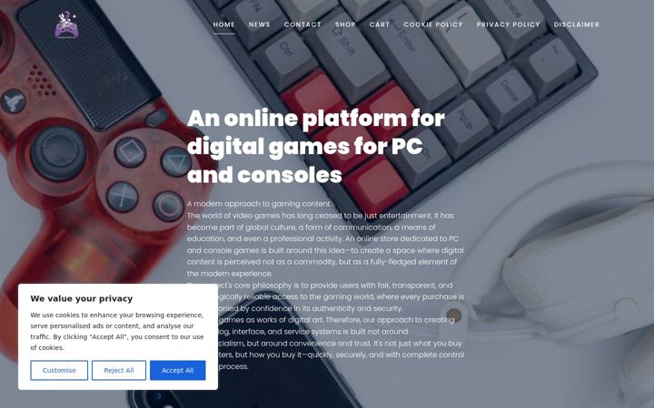 Screenshot of consolepcstore.com