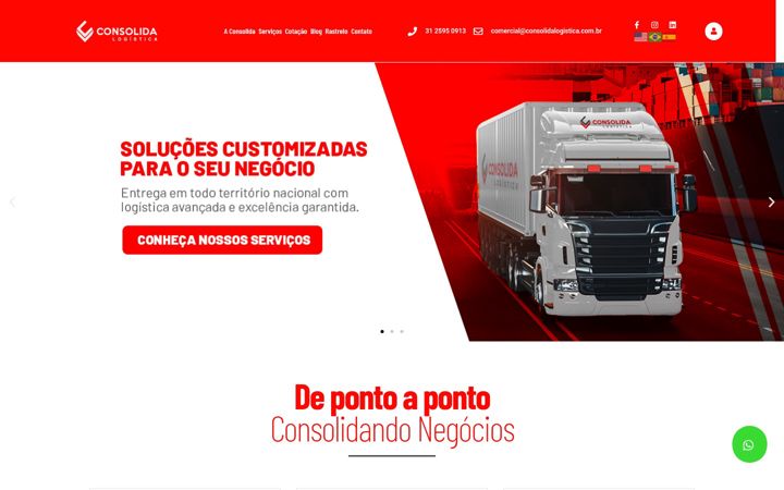 Screenshot of consolidalogistica.com.br