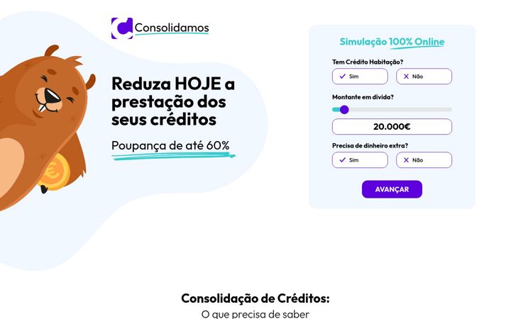 Screenshot of consolidamos.pt
