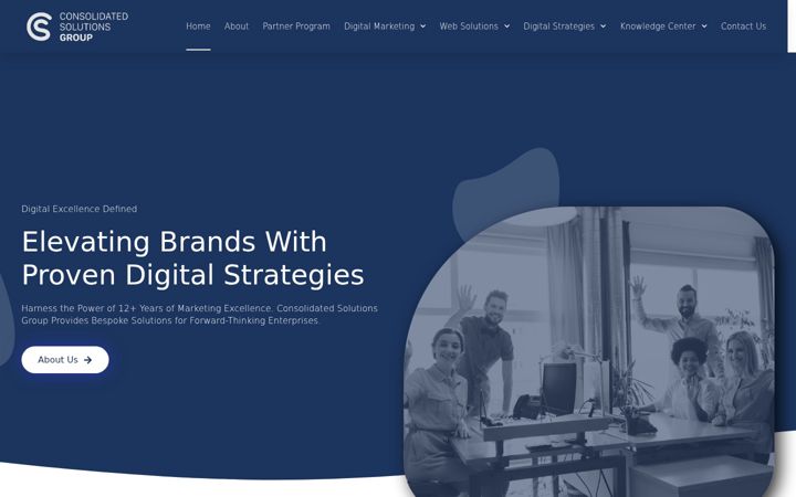 Snímek obrazovky consolidated-solutions.co.za