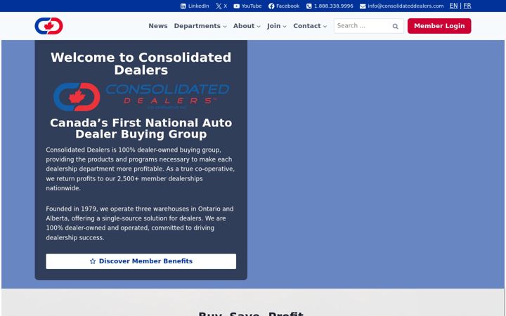 Screenshot of consolidateddealers.com