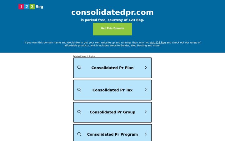 Screenshot of consolidatedpr.com