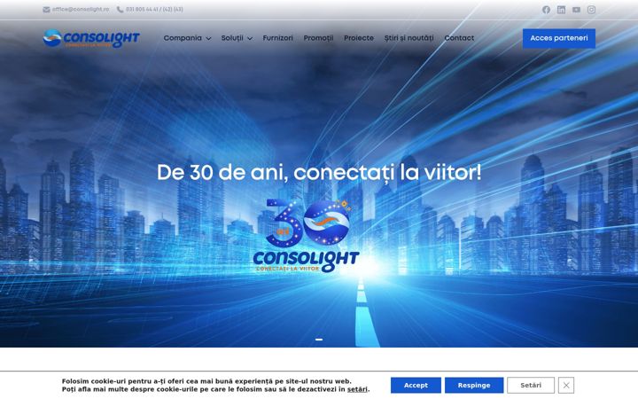 Screenshot of consolight.ro