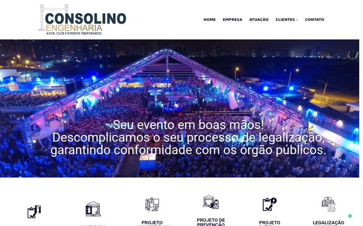 Screenshot of consolinoengenharia.com.br