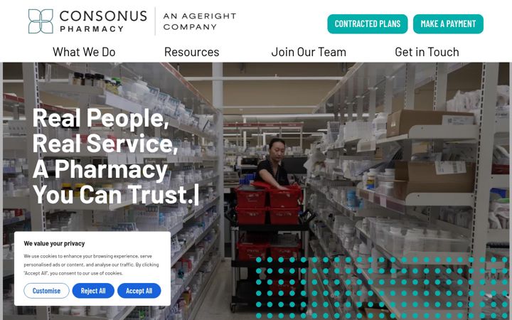 Screenshot of consonuspharmacy.com