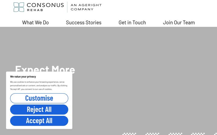 Screenshot of consonusrehab.com
