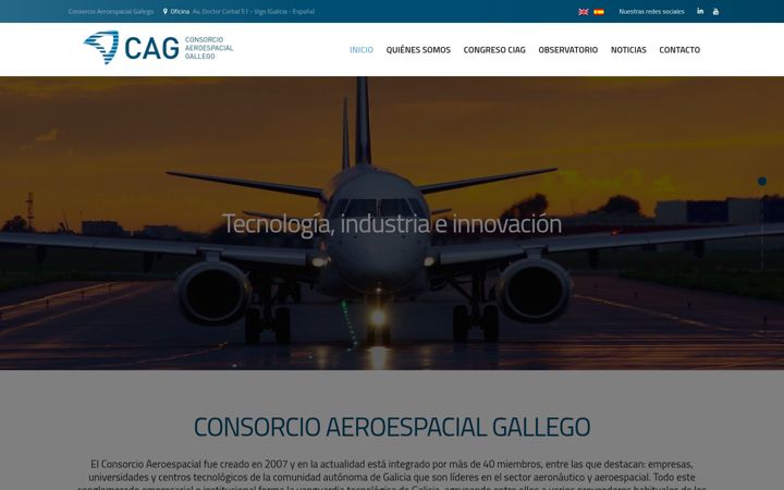 Screenshot of consorcioaeroespacial.com