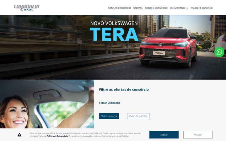 Screenshot ta' consorcioitadil.com.br