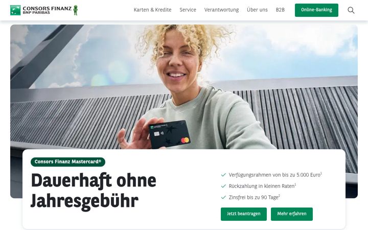 Screenshot of consorsfinanz.de