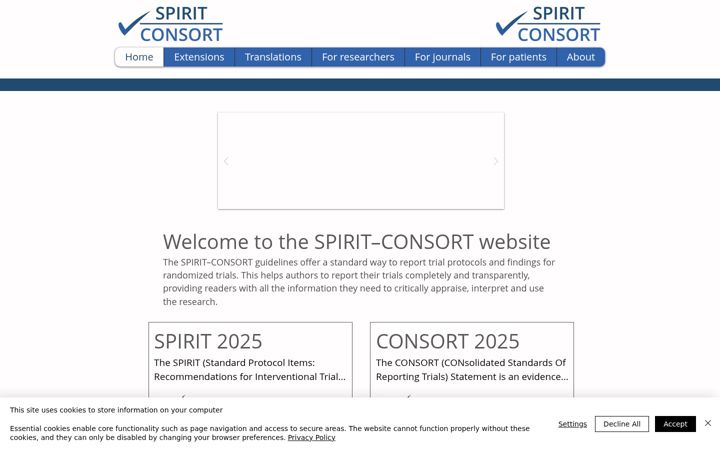 Screenshot of consort-statement.org