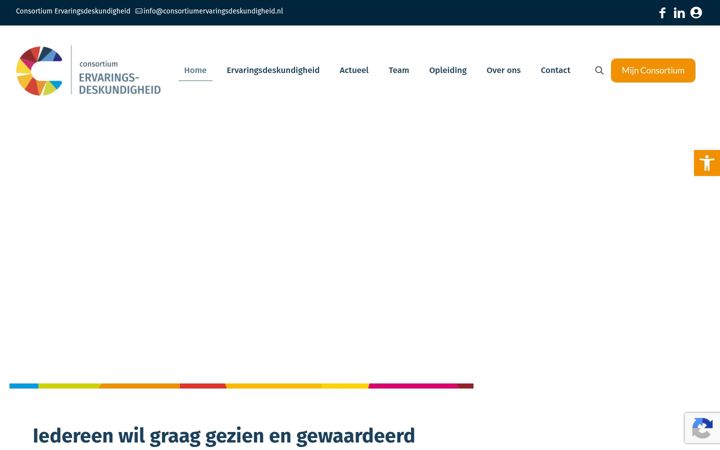 Skjermbilde av consortiumervaringsdeskundigheid.nl